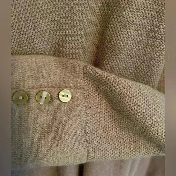 J. Jill Lightweight Knit Long Tunic Sweater Top Button Sleeve Side Slit Size XL - Picture 10 of 10